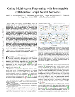 Online Multi-Agent Forecasting with Interpretable Collaborative Graph
  Neural Network