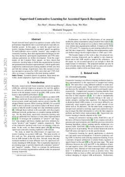 Supervised Contrastive Learning for Accented Speech Recognition