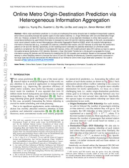 Online Metro Origin-Destination Prediction via Heterogeneous Information
  Aggregation