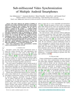 Sub-millisecond Video Synchronization of Multiple Android Smartphones