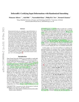 DeformRS: Certifying Input Deformations with Randomized Smoothing