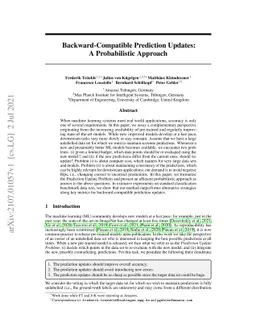 Backward-Compatible Prediction Updates: A Probabilistic Approach