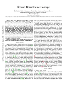 General Board Game Concepts