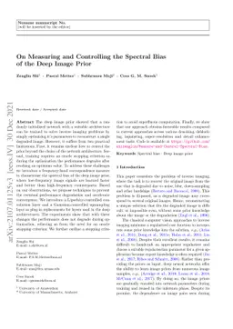 On Measuring and Controlling the Spectral Bias of the Deep Image Prior