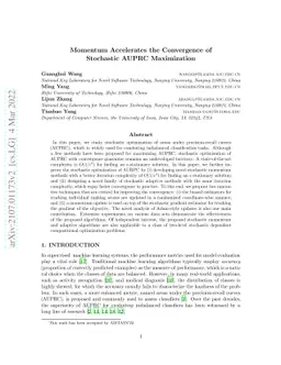 Momentum Accelerates the Convergence of Stochastic AUPRC Maximization
