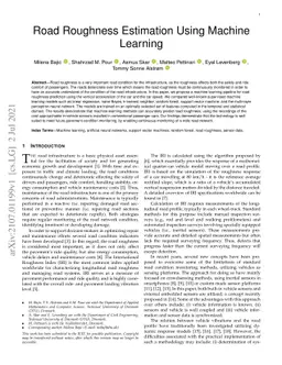 Road Roughness Estimation Using Machine Learning