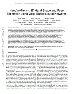 HandVoxNet++: 3D Hand Shape and Pose Estimation using Voxel-Based Neural
  Networks
