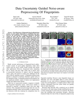 Data Uncertainty Guided Noise-aware Preprocessing Of Fingerprints