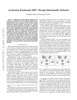 Accelerating Kinodynamic RRT* Through Dimensionality Reduction