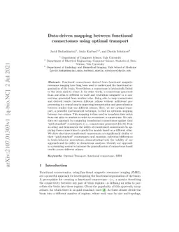 Data-driven mapping between functional connectomes using optimal
  transport