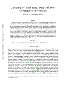 Clustering of Time Series Data with Prior Geographical Information