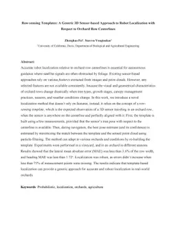 Row-sensing Templates: A Generic 3D Sensor-based Approach to Robot
  Localization with Respect to Orchard Row Centerlines