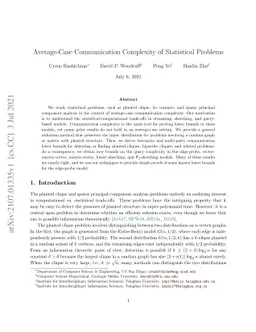Average-Case Communication Complexity of Statistical Problems
