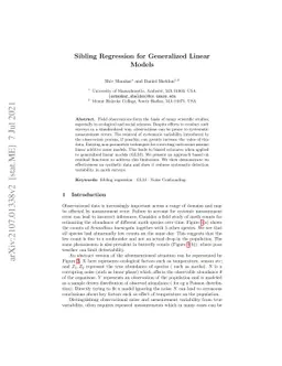 Sibling Regression for Generalized Linear Models