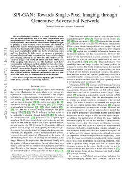 SPI-GAN: Towards Single-Pixel Imaging through Generative Adversarial
  Network