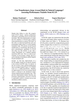 Can Transformers Jump Around Right in Natural Language? Assessing
  Performance Transfer from SCAN