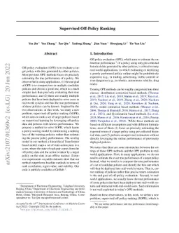 Supervised Off-Policy Ranking