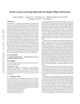 Scene-aware Learning Network for Radar Object Detection