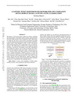 A Lottery Ticket Hypothesis Framework for Low-Complexity Device-Robust
  Neural Acoustic Scene Classification