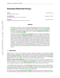 Smoothed Differential Privacy