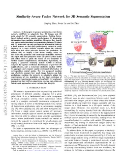 Similarity-Aware Fusion Network for 3D Semantic Segmentation