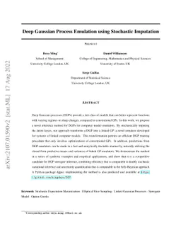 Deep Gaussian Process Emulation using Stochastic Imputation