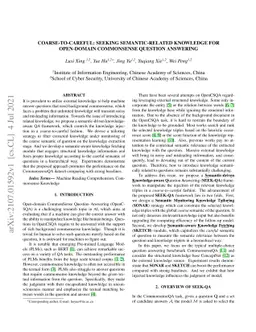 Coarse-to-Careful: Seeking Semantic-related Knowledge for Open-domain
  Commonsense Question Answering