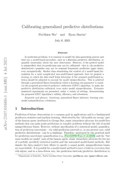 Calibrating generalized predictive distributions