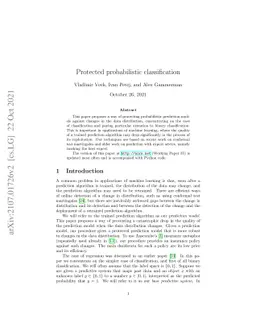 Protected probabilistic classification