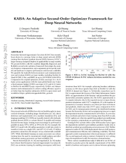 KAISA: An Adaptive Second-Order Optimizer Framework for Deep Neural
  Networks