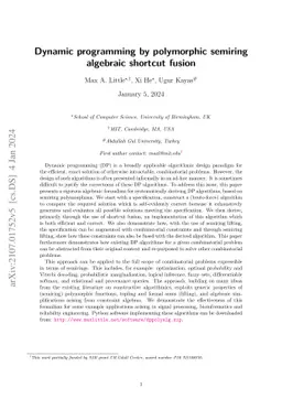 Dynamic programming by polymorphic semiring algebraic shortcut fusion
