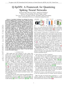 Q-SpiNN: A Framework for Quantizing Spiking Neural Networks