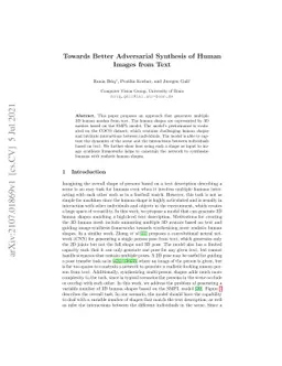 Towards Better Adversarial Synthesis of Human Images from Text