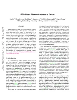 OPA: Object Placement Assessment Dataset