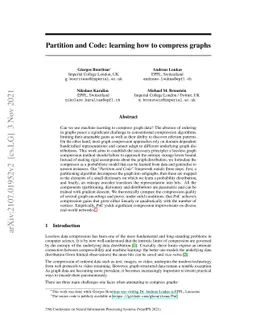 Partition and Code: learning how to compress graphs