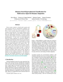 Distance-based Hyperspherical Classification for Multi-source Open-Set
  Domain Adaptation