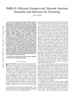 fMBN-E: Efficient Unsupervised Network Structure Ensemble and Selection
  for Clustering