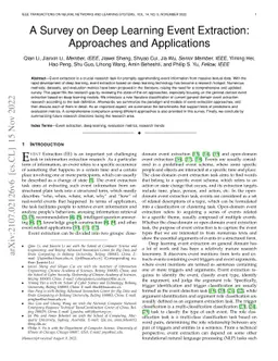 A Survey on Deep Learning Event Extraction: Approaches and Applications