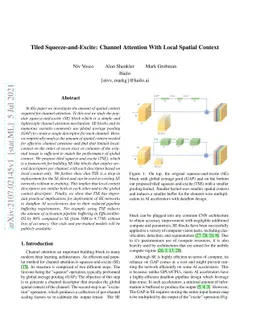 Tiled Squeeze-and-Excite: Channel Attention With Local Spatial Context