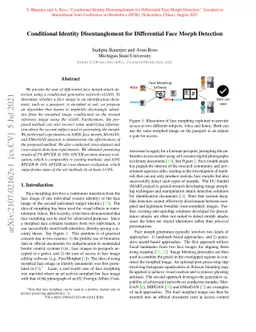 Conditional Identity Disentanglement for Differential Face Morph
  Detection