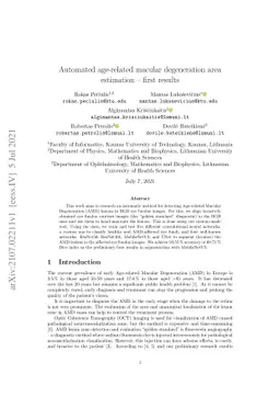 Automated age-related macular degeneration area estimation -- first
  results