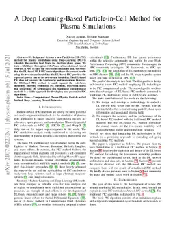 A Deep Learning-Based Particle-in-Cell Method for Plasma Simulations