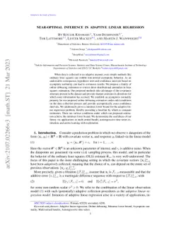 Near-optimal inference in adaptive linear regression