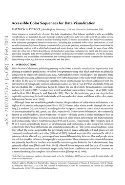 Accessible Color Sequences for Data Visualization