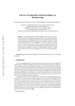 A Review of Explainable Artificial Intelligence in Manufacturing