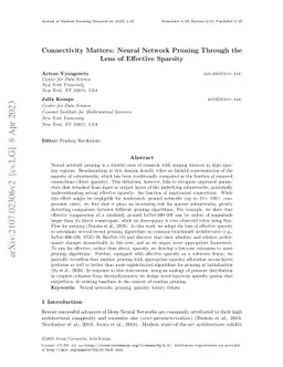 Connectivity Matters: Neural Network Pruning Through the Lens of
  Effective Sparsity