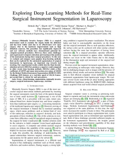 Exploring Deep Learning Methods for Real-Time Surgical Instrument
  Segmentation in Laparoscopy