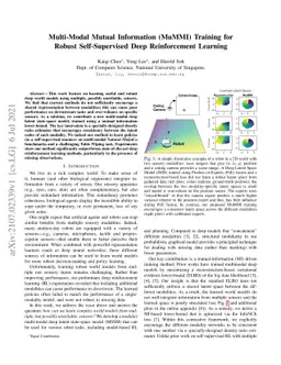 Multi-Modal Mutual Information (MuMMI) Training for Robust
  Self-Supervised Deep Reinforcement Learning