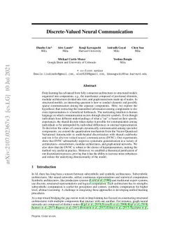 Discrete-Valued Neural Communication