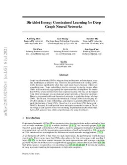 Dirichlet Energy Constrained Learning for Deep Graph Neural Networks